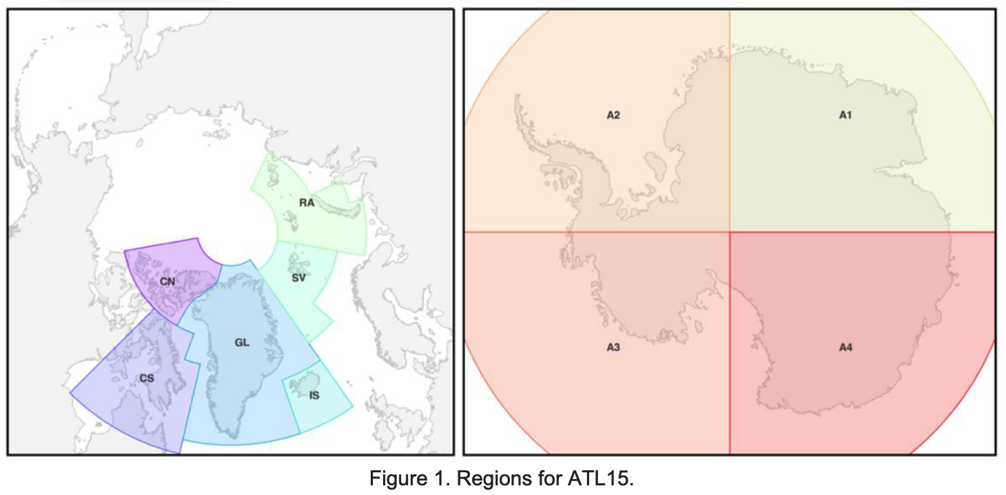 ICESat-2 ATL15 regions